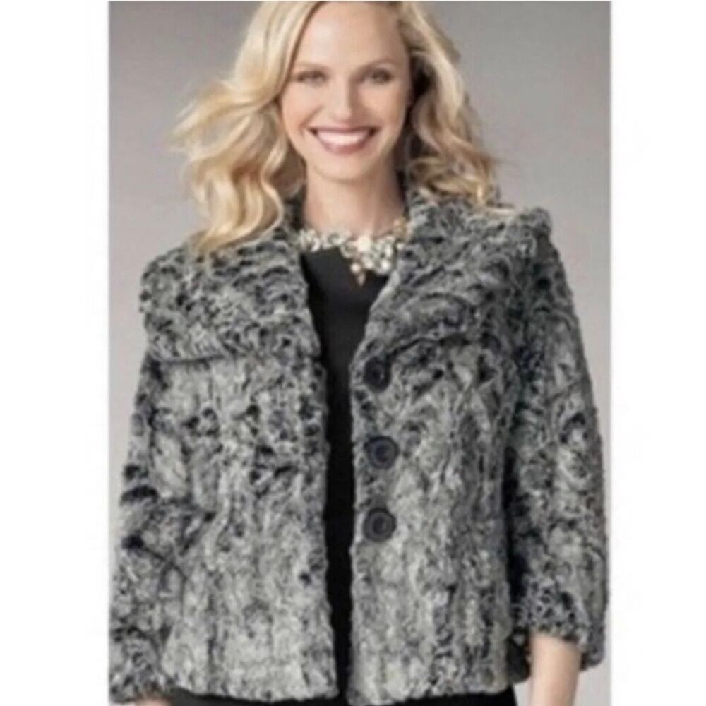 Cabi Chinchilly Faux Fur Jacket